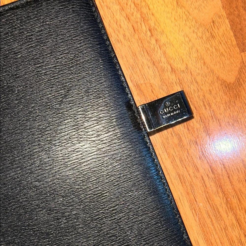 Authentic Gucci Leather Agenda with Pen